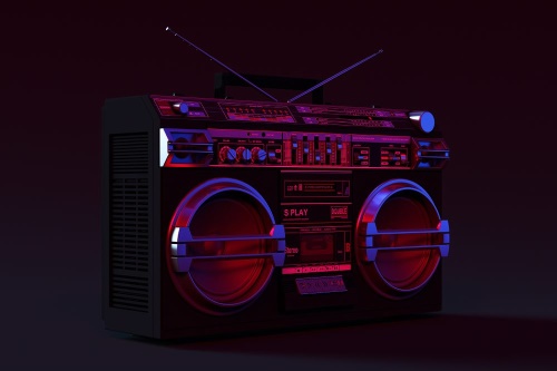 Samolepící fototapeta disco rádio z 90. let