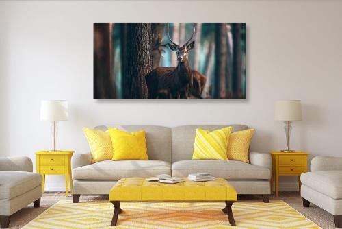 Obraz jelen v lese