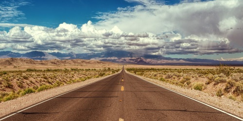 Obraz cesta v poušti