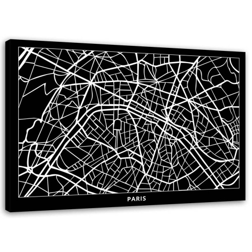 Obraz na plátně Mapa Paříže