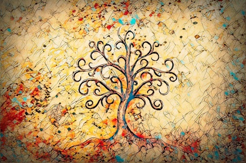 Samolepící tapeta symbol stromu života