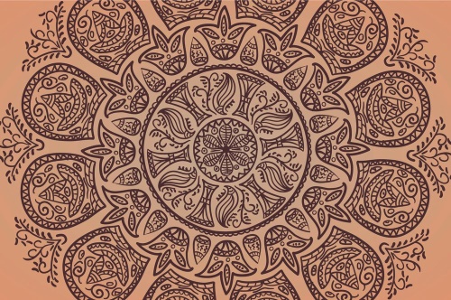 Samolepící tapeta Mandala s abstraktním lidovým vzorem