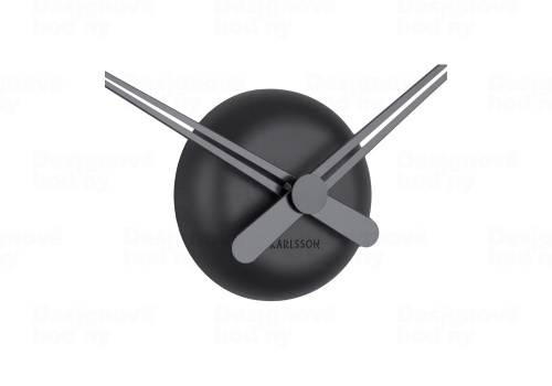 Designové nástěnné hodiny 5837BK Karlsson black 90cm
