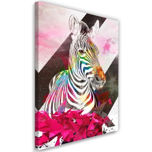 Obraz na plátně Zebra Abstraktní barevné