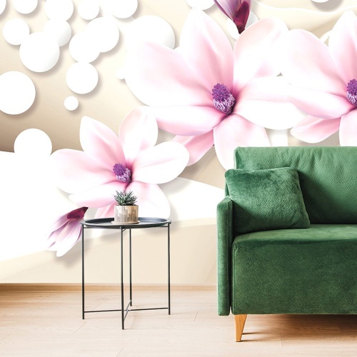 Tapeta krásná magnolie na abstraktním pozadí