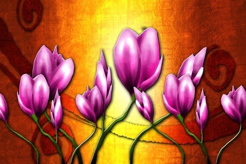 Tapeta abstrakce fialkové květiny