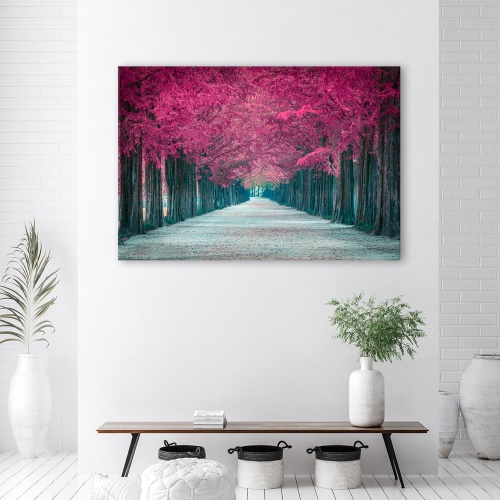 Obraz na plátně, Avenue růžových stromů