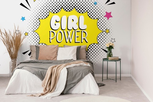 Tapeta s pop art nápisem - GIRL POWER