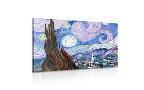 Obraz reprodukce Hvězdná noc - Vincent van Gogh cm