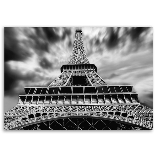 Obraz na plátně Eiffelova věž Paříž č/b