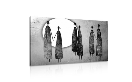 Obraz africké ženy v černobílém provedení