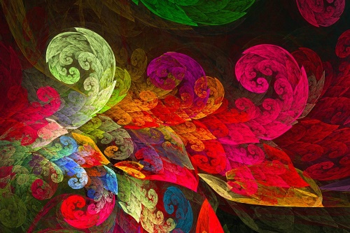 Samolepící tapeta abstraktní pastelové listy