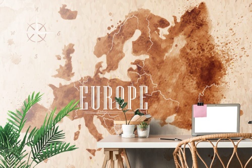 Samolepící tapeta retro mapa Evropy