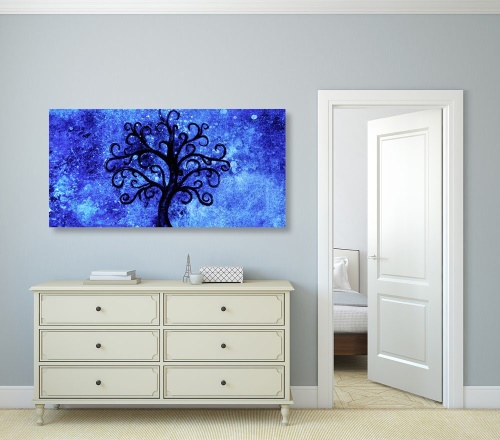 Obraz strom života na modrém pozadí