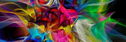 Obraz abstraktní barevný chaos
