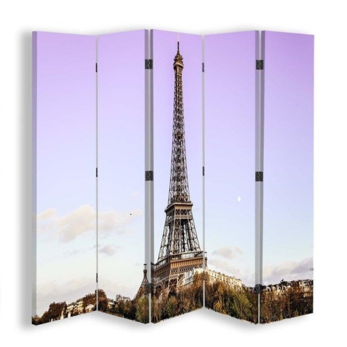 Ozdobný paraván, Eiffelova věž na pozadí oblohy