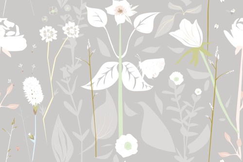 Samolepící tapeta něžná květinová louka - 75x1000 cm