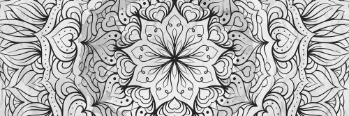 Obraz abstraktní etnická Mandala v černobílém provedení