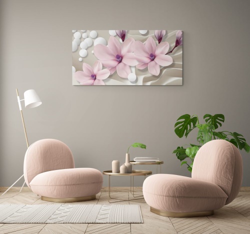 Obraz magnolie na abstraktním pozadí