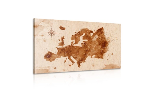 Obraz retro mapa Evropy