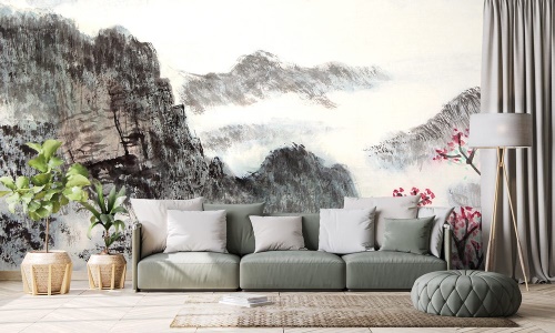 Samolepící tapeta tradiční čínská malba země