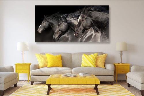 Obraz tři cválající koně