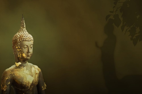 Samolepící tapeta Buddha a jeho odraz