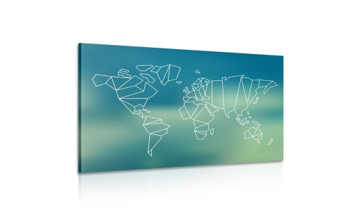 Obraz stylizovaná mapa světa