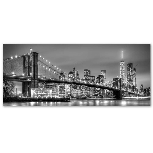 Obraz na plátně, New York Brooklynský most Panorama