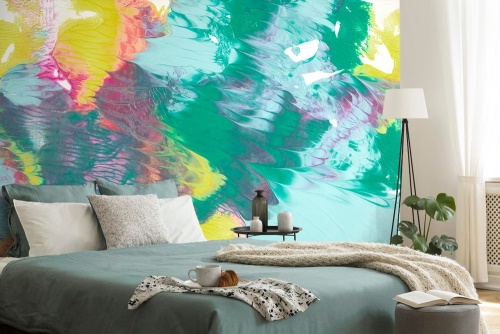 Samolepící tapeta abstrakce v pastelových barvách