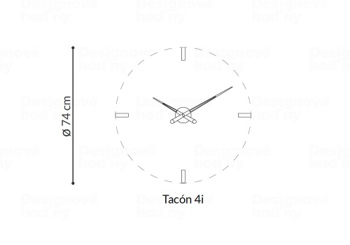 Designové nástěnné hodiny Nomon Tacon 4i red 73cm
