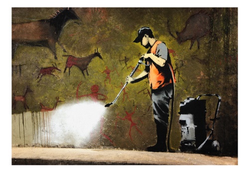Fototapeta - Banksy - Cave Painting