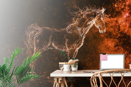 Samolepící tapeta abstraktní kůň