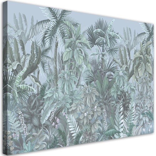 Obraz na plátně, Tropické listy a stromy