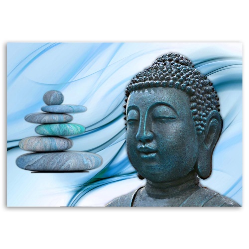 Obraz na plátně Buddha Stone modrá