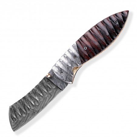 DELLINGER Tanto Obsidian lovecký zavírací damaškový nůž 