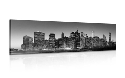 Obraz centrum New Yorku v černobílém provedení