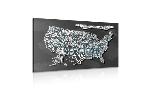 Obraz moderní mapa USA