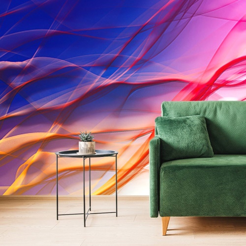 Samolepící tapeta abstraktní vlnky plné barev