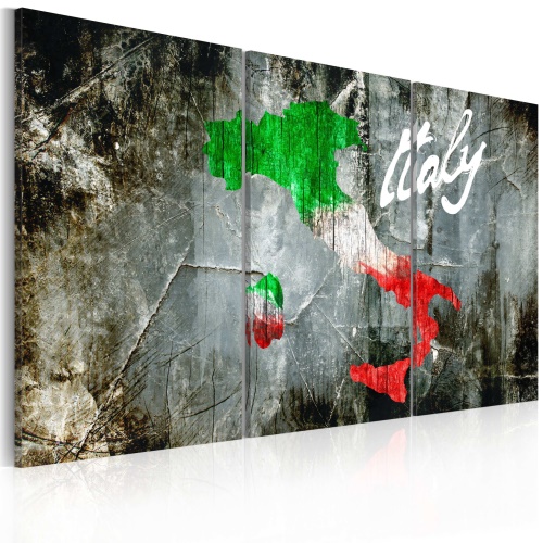 Obraz - Artistic map of Italy - triptych