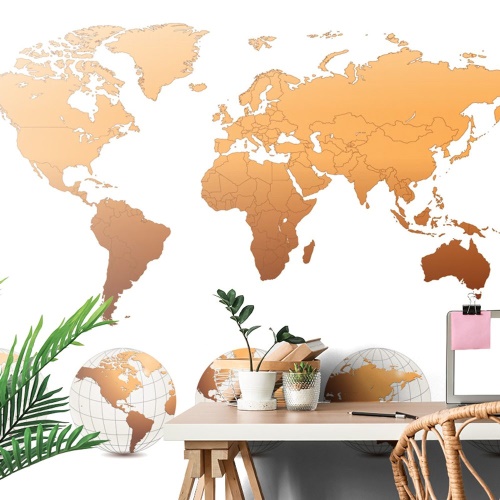 Samolepící tapeta globusy s mapou světa