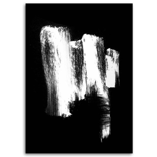 Obraz na plátně Abstraktní černá a bílá