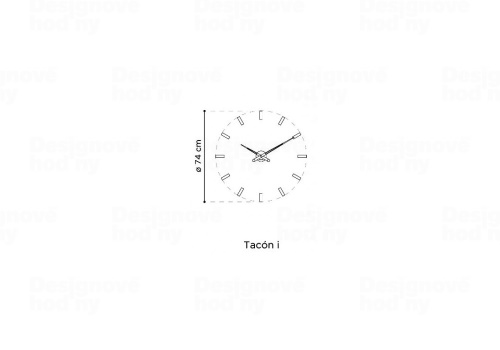 Designové nástěnné hodiny Nomon Tacon 12i black 73cm