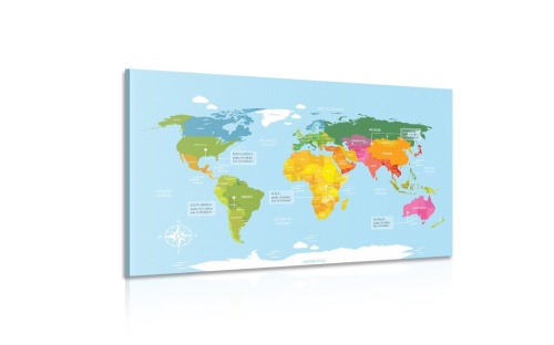 Obraz výjimečná mapa světa