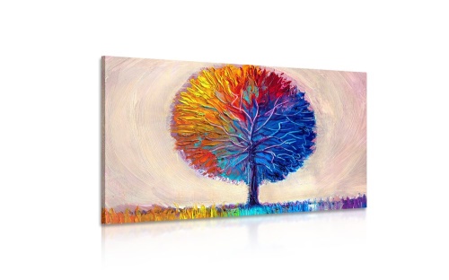 Obraz barevný akvarelový strom