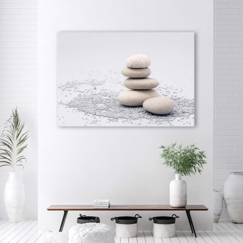 Obraz na plátně, Kameny Zen Béžový