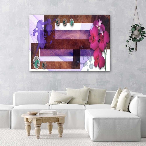 Obraz na plátně Abstraktní orchidej Lilac