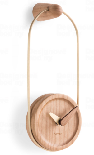 Designové nástěnné hodiny Nomon Eslabon GO oak small 26cm