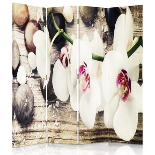 Ozdobný paraván Bílé sedmikrásky květy