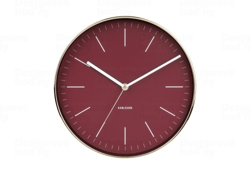 Designové nástěnné hodiny 5695RD Karlsson 28cm
